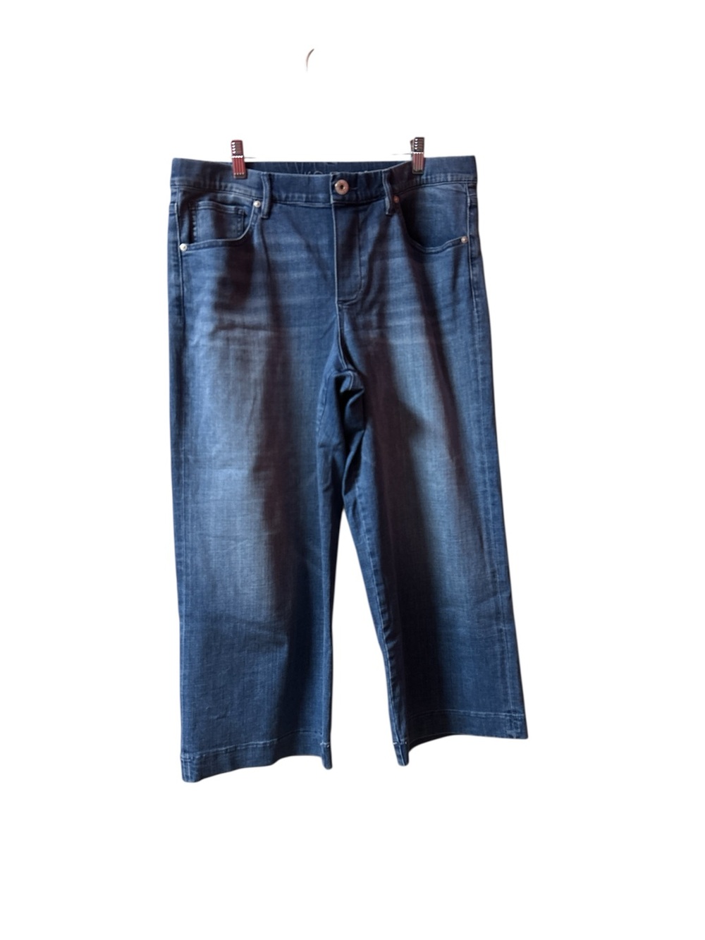 Jag high/mid-rise wide-leg cropped mid calf comfort stretch